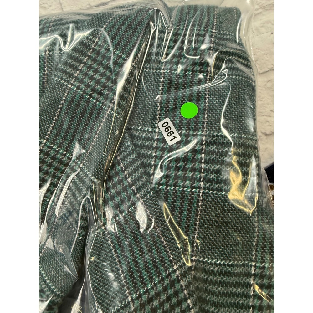 House of Harlow 1960 Blazer Womens Small Green Excellent Plaid Wool Blend Jacket - Picture 7 of 7